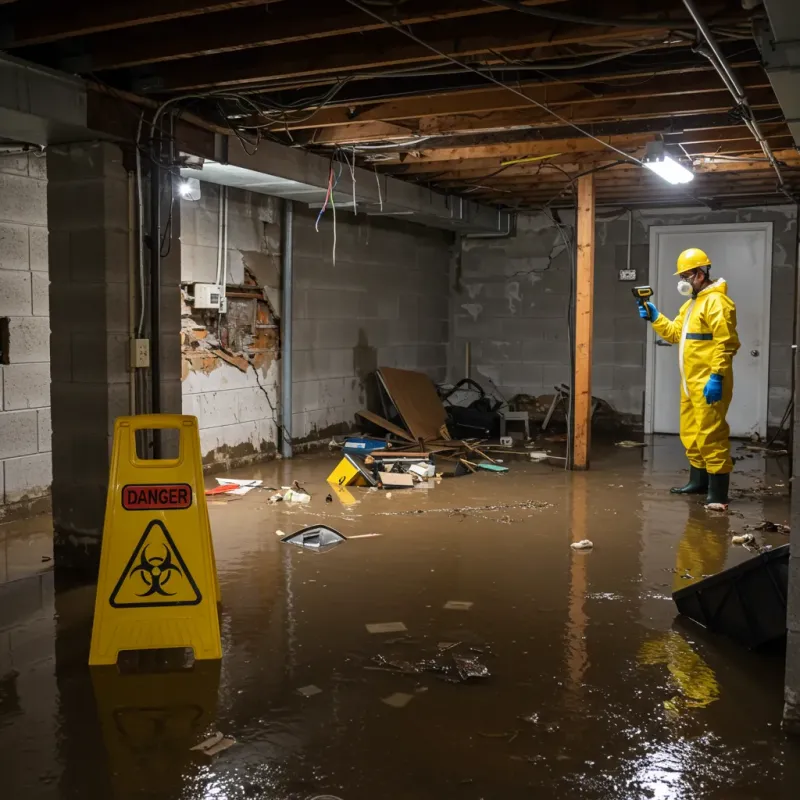 Flooded Basement Electrical Hazard in Elk Ridge, UT Property