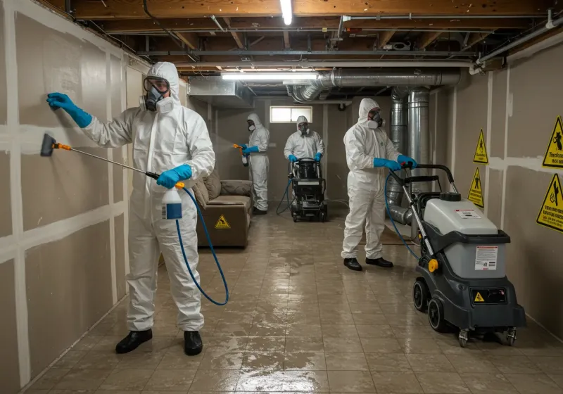 Basement Moisture Removal and Structural Drying process in Elk Ridge, UT